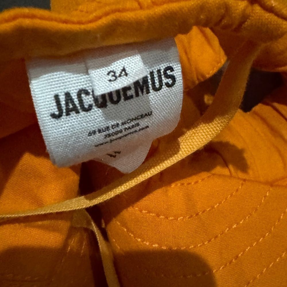NEW JACQUEMUS La Brassière Artichaut cotton crop top in orange - Picture 10 of 17